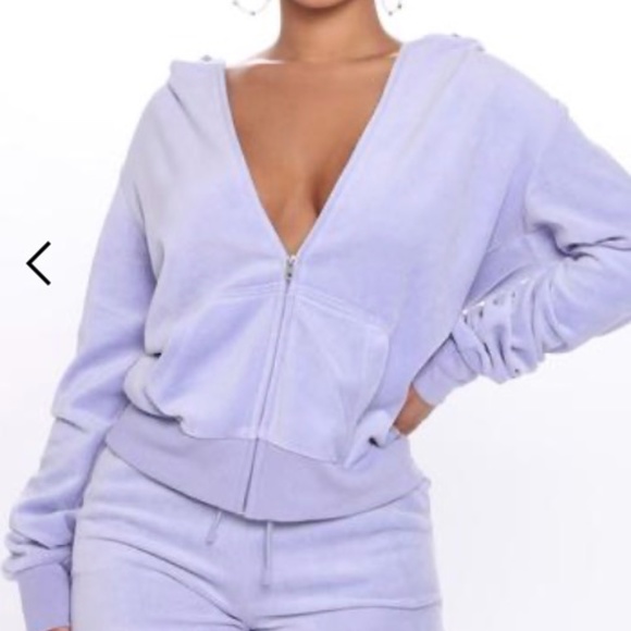 Velour Lavender Short Set Size 3X - Picture 3 of 3